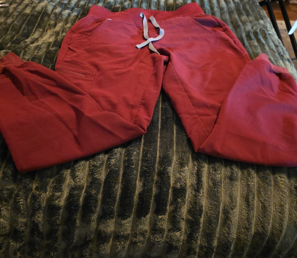 Figs Red Jogger Sweatpants